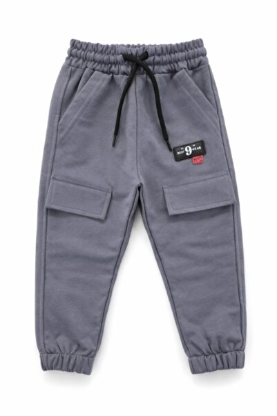 Pure Boutique Children's cotton track pants with drawstring and side pockets