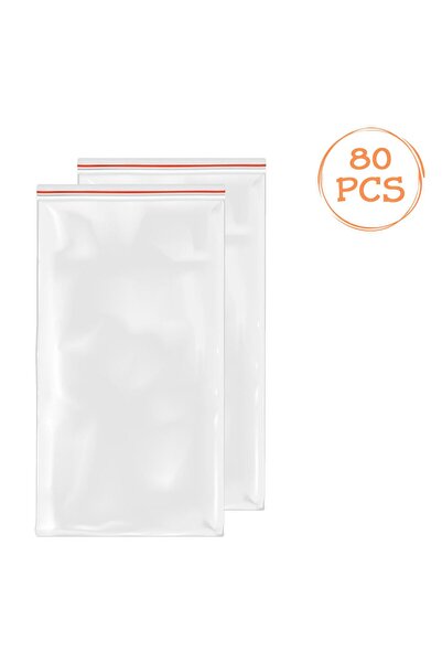 OEM Plastic Storage Bags with Ziplock Zipper 4x6.5cm - 80pcs
