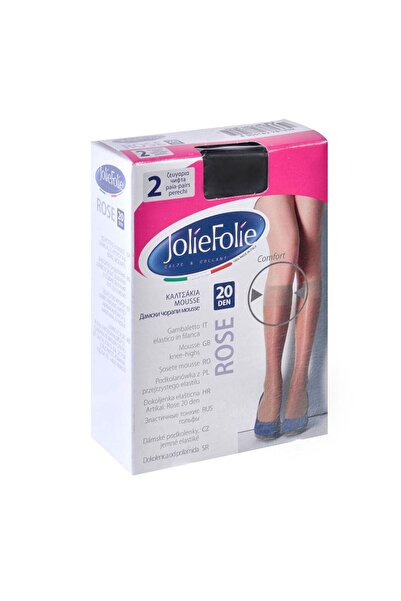 OEM Women's 3/4 Mousse Socks Black 20Den One Size - 2 Pairs