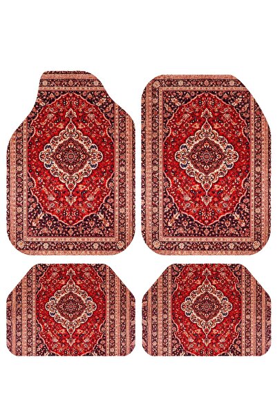 PATENTH OTANTİK ETNİK Desenli Dekoratif 4'lü Oto Paspas Takımı Tüm Araçlara U...