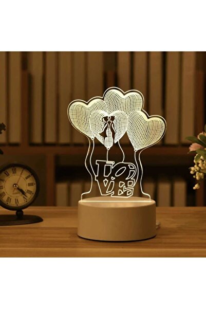 OEM Lampa de veghe 3D LED acrylic, Usb, lumina ambientala, 2 indragostiti, Va...