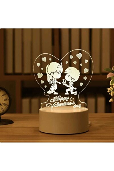 OEM Lampa de veghe 3D LED acrylic, lumina ambientala, Doi indragostiti, Valen...