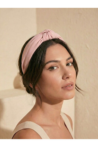 MegssStore Ροζ Πούδρα Κρεπ Κορώνα με Κόμπους