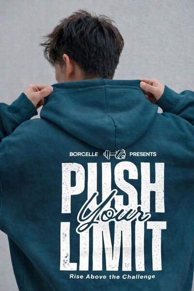 MARKATEM Crew Neck 3-Thread Cotton Limit Print Sweatshirt