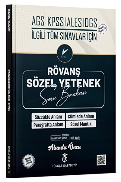 TÜRKÇE ÖABTDEYİZ MEB-AGS KPSS ALES DGS Sözel Yetenek Rövanş Soru Bankası - En...