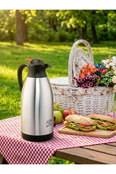 Arya Double Layer Steel Thermos 2.5 Lt Stainless Steel