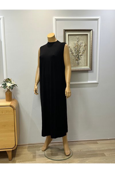 FFK TESETTÜR GİYİM Long Undergarment Dress 135 cm Sleeveless Crew Neck Lining Made of Quality Combed Cotton Fabric