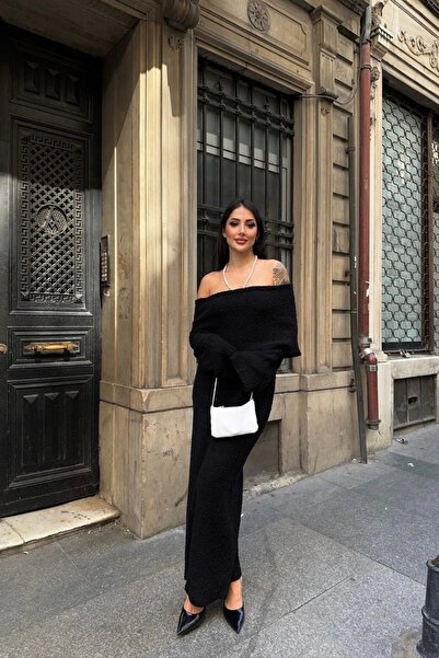 Auroveen Basic Madonna Collar Knitwear Dress Av3310