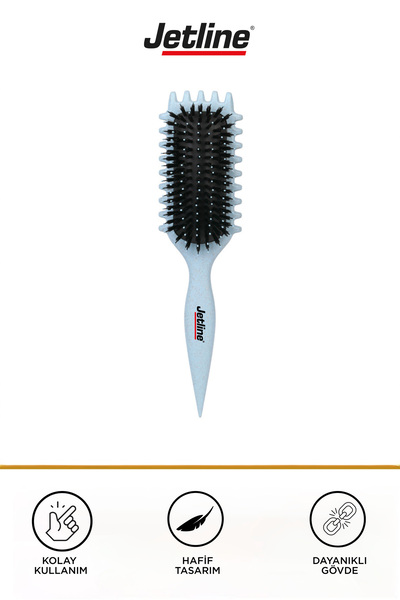 JETLİNE Magical Curl Saç fırçası TRK033 Mavi Renk Özel Tasarım Sihirli şekil ...