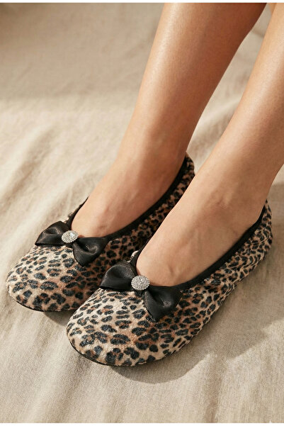 Mijja أحذية منزلية مخملية مزينة بفيونكة مرصعة بالحجارة، هدية يومية، هدية الحج...