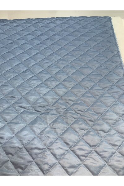 Yiğit Kumaş İndigo Mavi Baklava Desen Kapitone Kumaş Montluk - Tek Taraflı