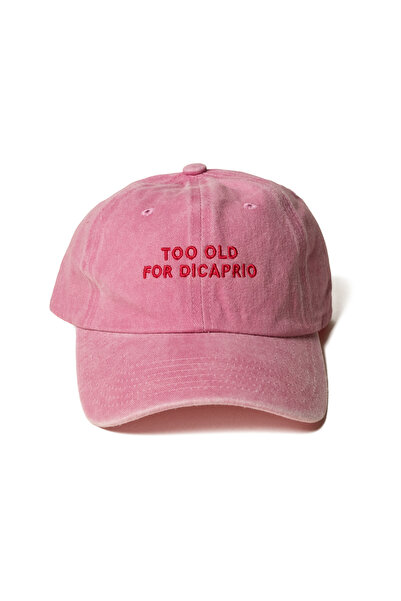 Nome Studio Nakışlı Pembe Şapka Too Old For Dicaprio Yıkamalı Kumaşlı ve Fuşy...