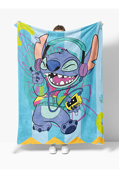 Home Cute Stitch Pattern 3D Digital Children's Fleece Tv Blanket