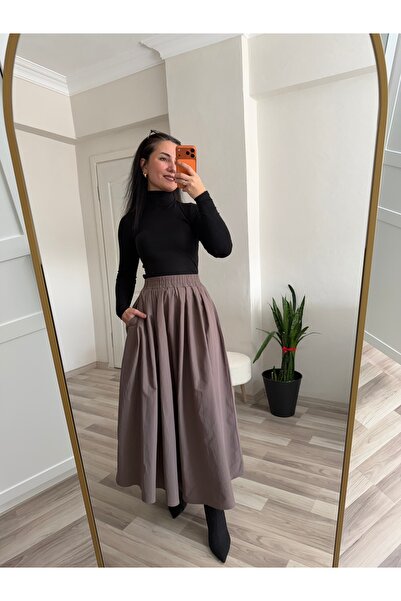 Butik Pileli Uzun Etek