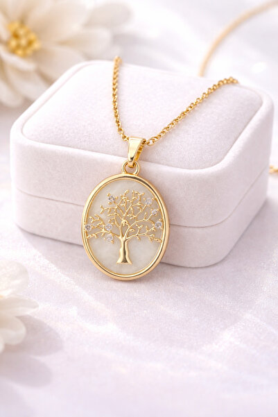 Lanuna Zikron Taşlı Hayat Ağacı Kolye