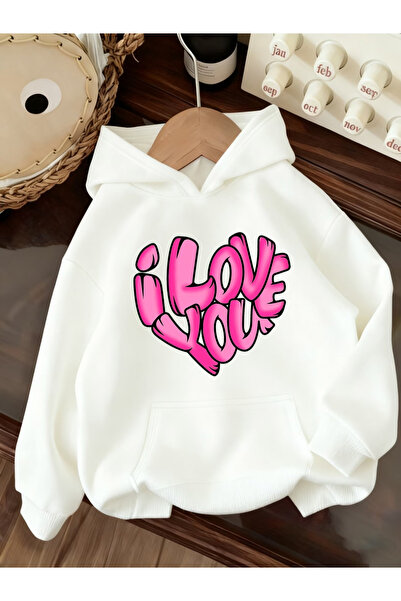 Flow touch Unisex I Love You Printed Sweatshirt Black
