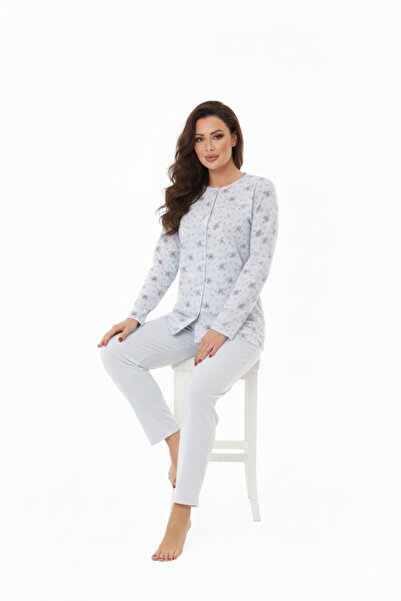 bigmama Plus Size Cotton Pajama Set - Comfortable Fit with Buttons