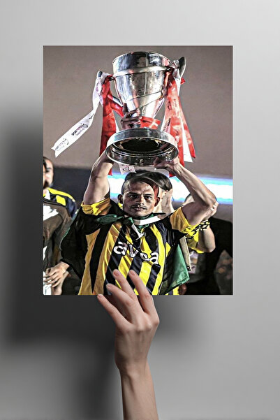 Metalino Alex De Souza Şampiyonluk Metal Poster – Sarı Lacivert Kupa Dekorati...