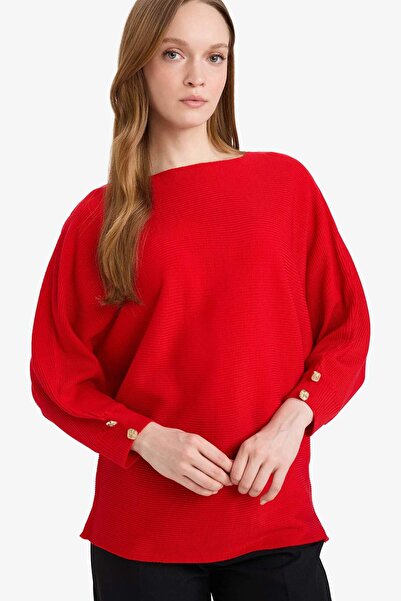 DeFacto Boat Neck Knitwear Sweater G8882Ax25Cw