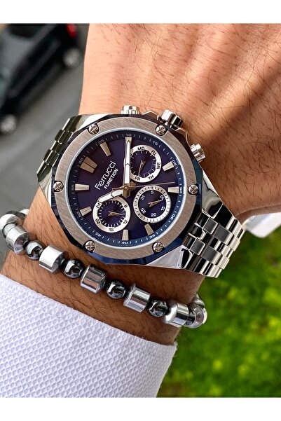Ferrucci Functional Men's Wristwatch Steel Cord Waterproof 2 Year Warranty Or...