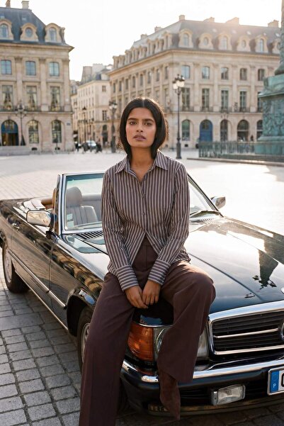 DeFacto Fitted Striped Shirt G8658Ax26Sp