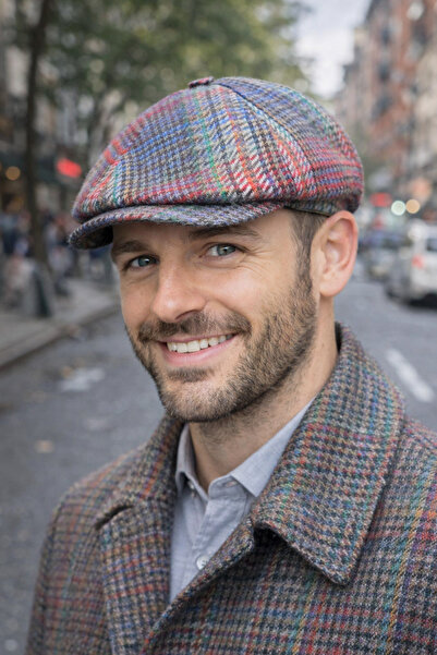 PaminBags Aksesuar Patterned Kaşe Beckham Peaky Blinders Patchwork Cap Hat