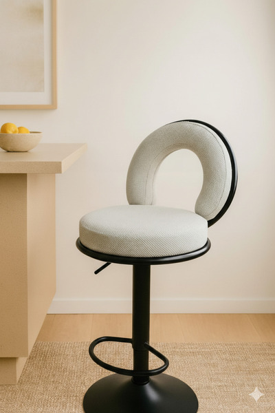 SADANHOME كرسي بار بستم قابل للتعديل مع مسند للقدمين - كرسي دوار عصري , كرسي ...