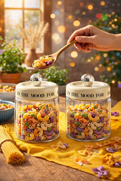 Paşabahçe 2'li Küçük Boy 320ml Vakumlu Modern Tasarım Cam Kavanoz Seti-Sızdır...