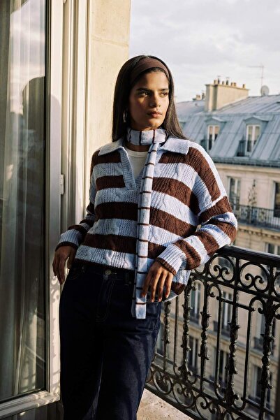 DeFacto Striped Knitwear Sweater G7939Ax26Sp