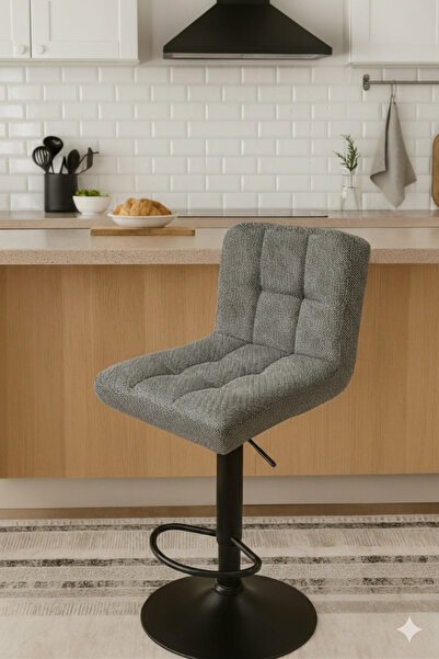 SADANHOME Adjustable piston bar stool with footrest - Modern swivel stool, hy...