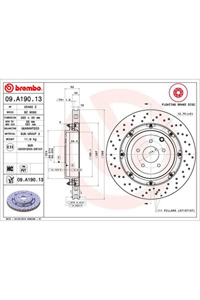 Brembo Disc Frana Nissan Gt-R