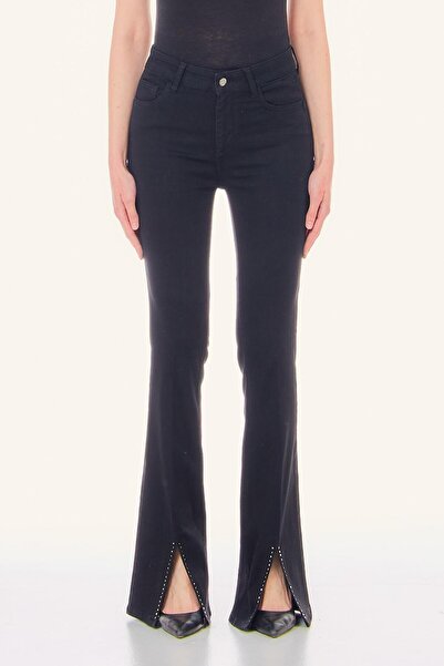 liu.jo Siyah Yırtmaçlı İspanyol Paça Jean