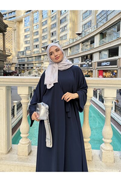 MODACO Abaya Takım İkili Krep Jile Kaftan Kuşak