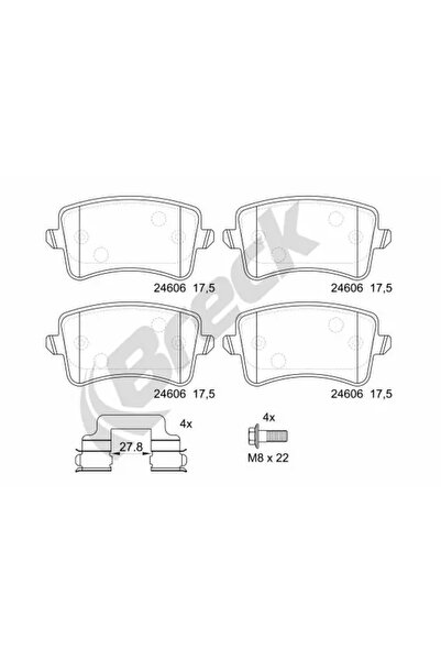 BRECK Set Placute Frana Frana Disc Audi A4 Allroad B8/A4 B8/A5