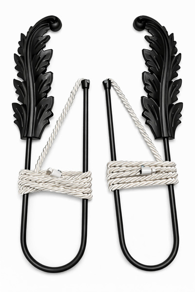 MMTHOME Dekoratif Yaprak Fon Perde Tutacağı| Delme & Vida Yok Pratik Kullanım...