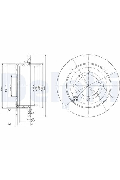 DELPHİ Дискови спирачки Hyundai Santamo Kia Joyce