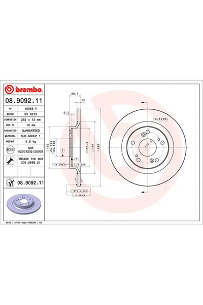 Brembo Disc Frana Honda S2000