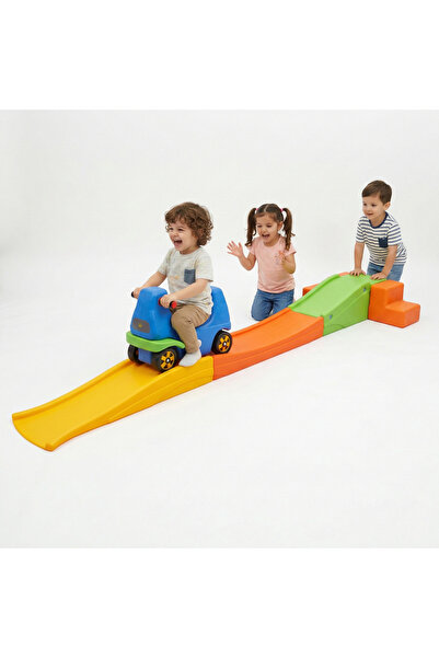 MUPARK Roller Coaster Arabalı Platform Set 310 cm Raylı Çocuk Kaydırağı Anaok...