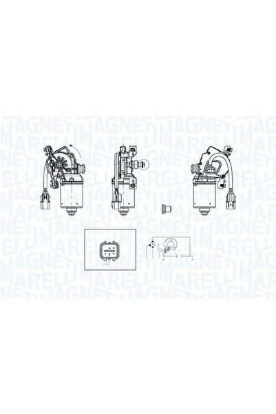 MAGNETI MARELLI Motor Stergator Fata Hyundai I20 1 2008-2015