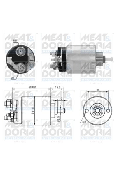 MEATDORIA Electromotor solenoid Ford C-Max/Fiesta 4/Fiesta 5 Mazda 2