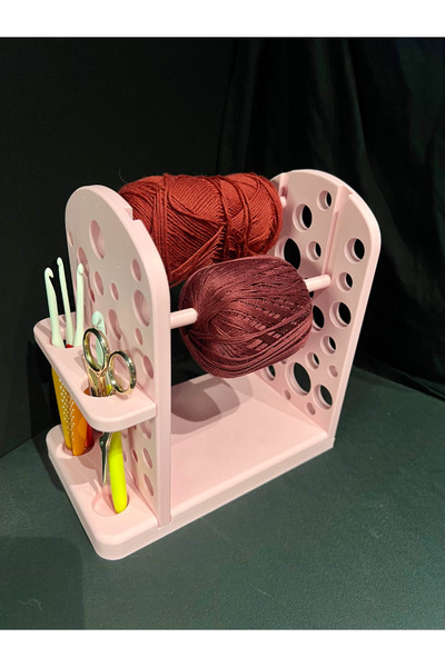 Della حامل خيوط الحياكة المصنوع يدويًا من البلاستيك الحيوي مع حامل الكروشيه و...