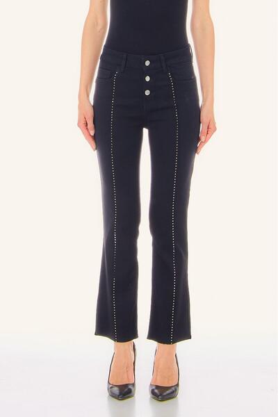 liu.jo Kadın Kısa Çizme Paça Jean Pantolon Siyah