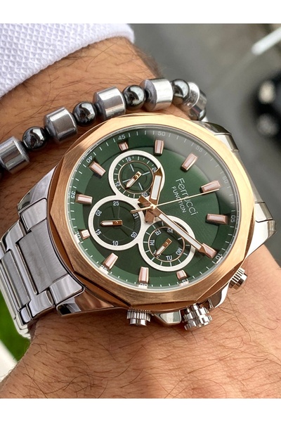 Ferrucci Functional Men's Wristwatch Steel Cord Waterproof 2 Year Warranty Or...