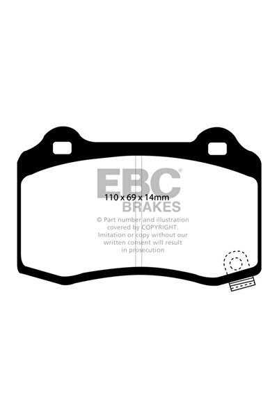EBC Brakes Комплект спирачни накладки за дискови спирачки за заден мост Jeep ...