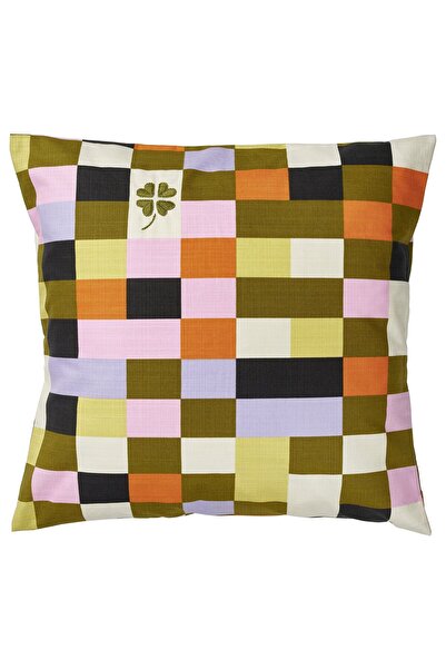 IKEA Față de pernă MÄVINN, carouri multicolore, 50 x 50 cm