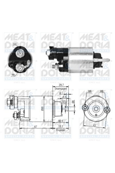MEATDORIA Solenoid Electromotor Honda Civic 7