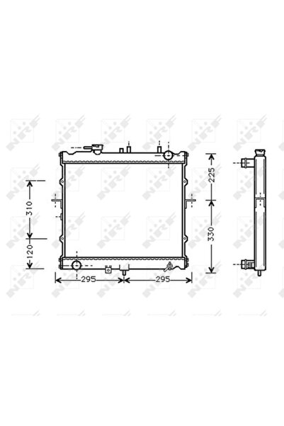 NRF Радиатор за охлаждане на двигателя Kia Retona Затворен офроуд автомобил/S...