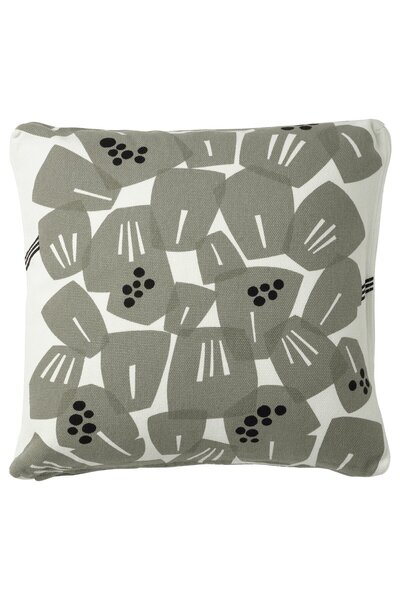 IKEA UNDERBLOMMA Cushion Cover, White/Light Green Gray, 50 x 50 cm