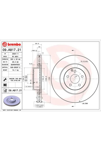 Brembo Disc Frana Mercedes-Benz Cls/E-Class