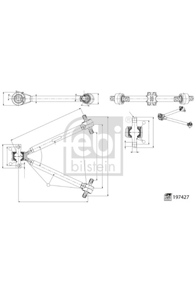 FEBI BILSTEIN Brat Suspensie Roata Puntea Spate Mercedes-Benz Actros MP4 / MP...